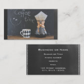 Koffietijd met beker- en koffiepot visitekaartje (Voorkant / Achterkant)