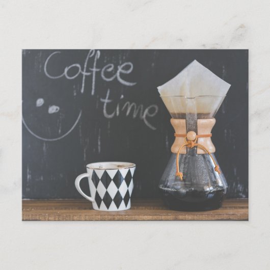 Koffietijd met Mok en potten Briefkaart (Voorkant)