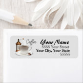 Koffietijd-retouradreslabels Etiket (Insitu)