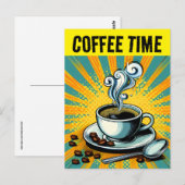 KOFFIETIJD RETRO BRIEFKAART (Voorkant / Achterkant)