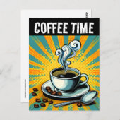 KOFFIETIJD RETRO BRIEFKAART (Voorkant / Achterkant)