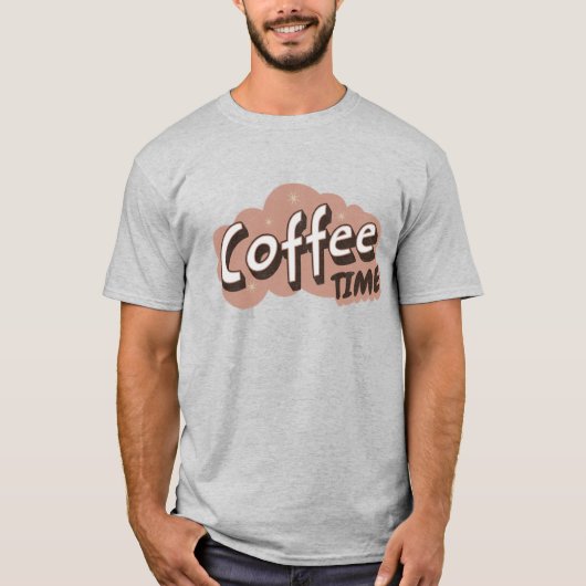 Koffietijd Retro T-shirt (Voorkant)