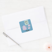 Koffietijd Vierkante Sticker (Envelop)