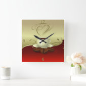 Koffietijdklok (1) vierkante klok (Huis)