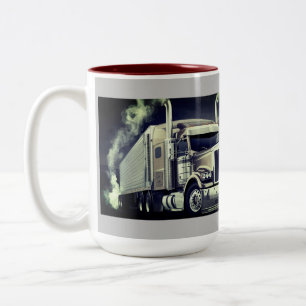 Koffietumbler voor de Truck Driving Pro Tweekleurige Koffiemok