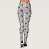 Koffieuitlooppatroon Leggings (Achterkant)