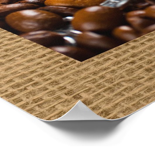 Koffievectorart, Poster thuis/zakelijk decor (Hoek)