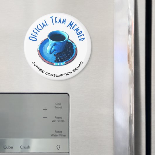 Koffieverbruikspad | Blauwe beker en saucer Magneet (Insitu (Koelkast))