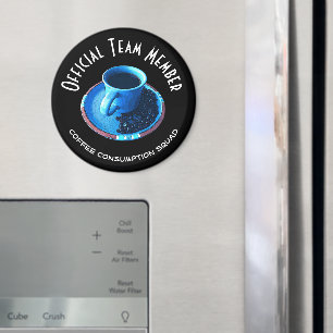 Koffieverbruikspad Blauwe beker en saucer Magneet