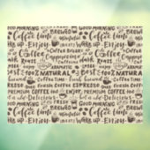 koffieverkooppunten, moderne  raamsticker (Vel 3)