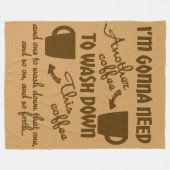 Koffieverlichting Caffeine-Humor Fleece Deken (Voorkant (Horizontaal))