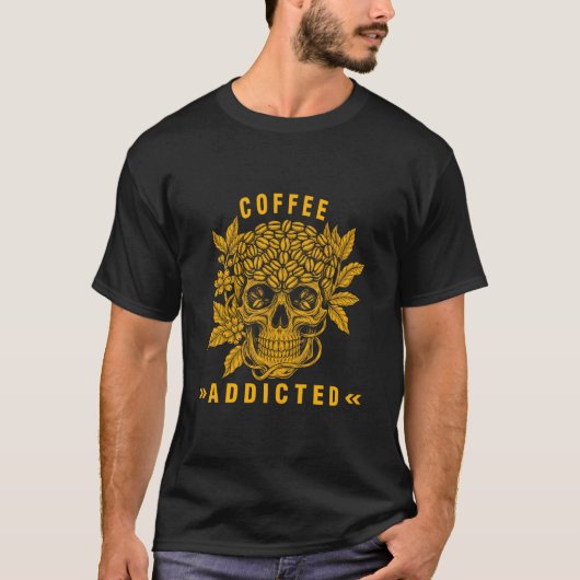 Koffieverslaafd T-shirt (Voorkant)