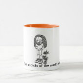 Koffieverslaafden van de wereld verenigen zich! mok (Midden)