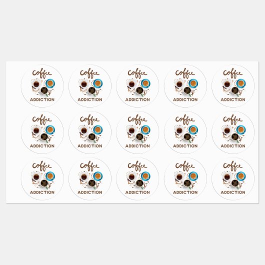 koffieverslaving labels (Vel)