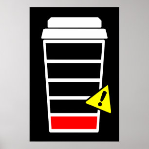 Koffievlees, poster met lage affiniteit, ICONS, zw