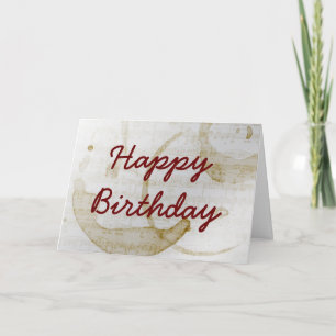 koffievlek muziek Happy Birthday Kaart
