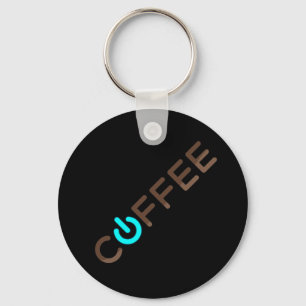 Koffievoeding (blauw) sleutelhanger