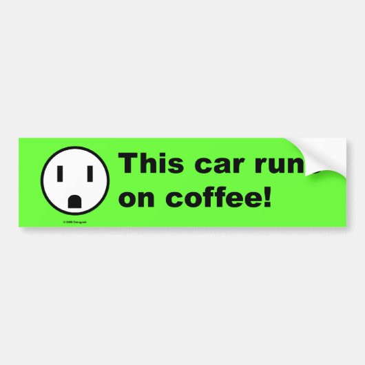 Koffievoeding - Bumpersticker (Voorkant)