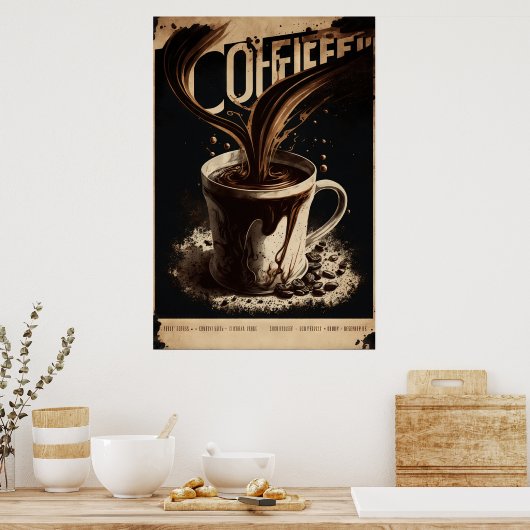  Koffiewandkunst Poster (Keuken)