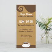 Koffiewervelingen Cafe Menu Koffiewinkel Rack Kaar (Staand voorkant)