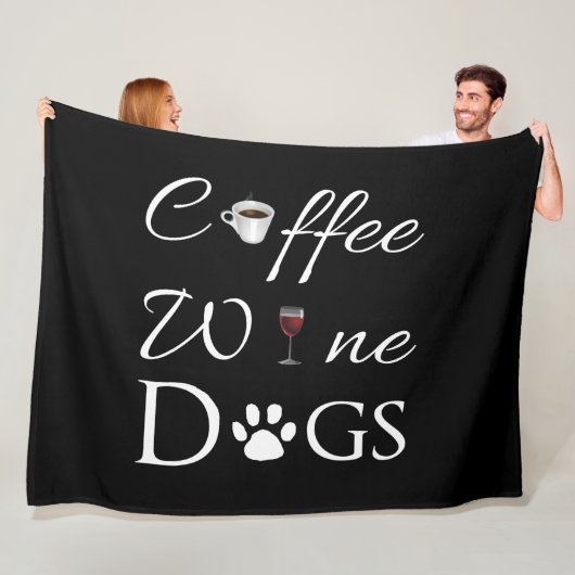 Koffiewijn Dogs Fleece Blanket Deken (In situ)