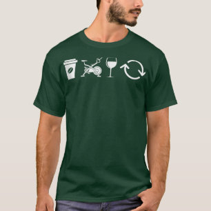 Koffiewijn herhalen Funny Spinning Class Worko T-shirt