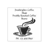Koffiewinkel, 2x2 	rubberstempel (Afrduk)
