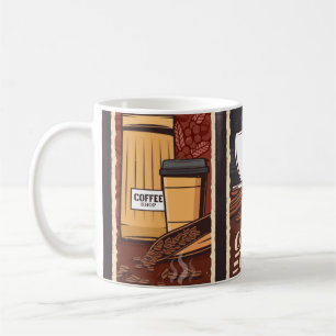 Koffiewinkel banners, cafetaria en koffiemok