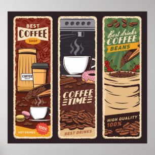 Koffiewinkel   banners, cafetaria en poster