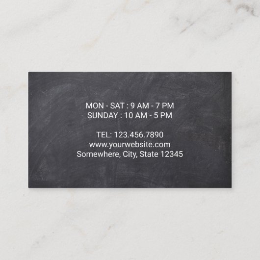 Koffiewinkel - bijtend Chalkboard - afe Loyalty (Achterkant)