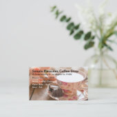 Koffiewinkel Elegant Business-visitekaartjes Visitekaartje (Staand voorkant)