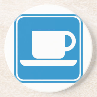 Koffiewinkel Highway SIgn Zandsteen Onderzetter