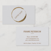 Koffiewinkel - koffievlek visitekaartje (Voorkant / Achterkant)