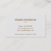 Koffiewinkel - koffievlek visitekaartje (Achterkant)