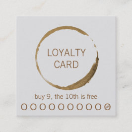 Koffiewinkel-logo - koffievlek vierkante visitekaartje