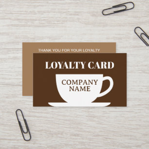 Koffiewinkel loyaliteit / ponskaart sjabloon voor visitekaartje