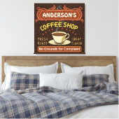 Koffiewinkel met Mok Creëer Je eigen persoonlijke  Canvas Afdruk (Insitu (Slaapkamer))