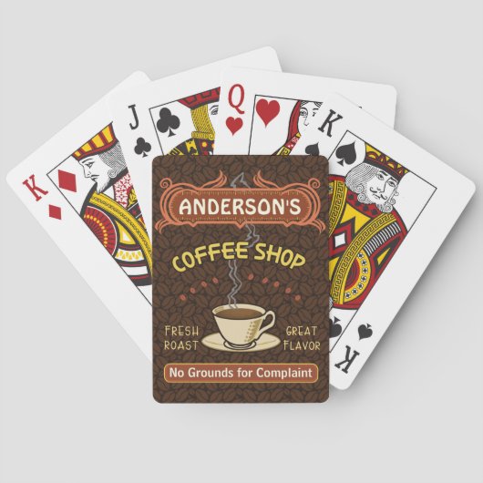 Koffiewinkel met Mok Creëer Je eigen persoonlijke Pokerkaarten (Achterkant)