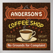 Koffiewinkel met Mok Creëer Je eigen persoonlijke  Poster (Voorkant)