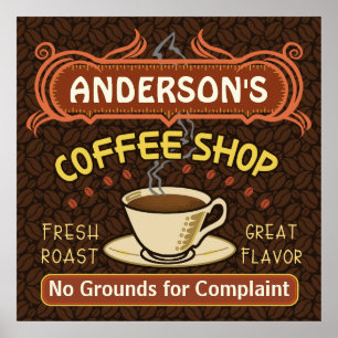 Koffiewinkel met Mok Creëer Je eigen persoonlijke Poster