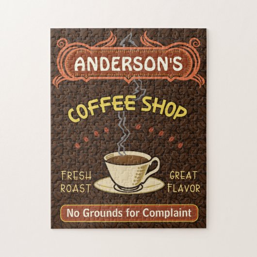 Koffiewinkel Mok Creëer uw eigen, persoonlijk brui Legpuzzel (Verticaal)