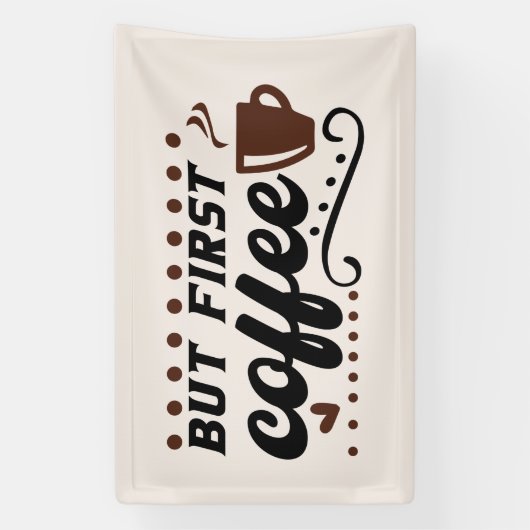 koffiewinkel spandoek (Verticaal)