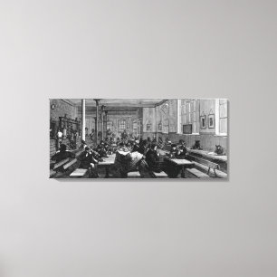 Koffiewinkel van het man canvas afdruk