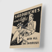  koffiewinkel vierkante klok (Hoek)