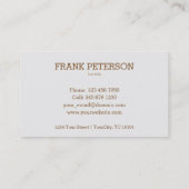 Koffiewinkel Visitekaartje (Achterkant)