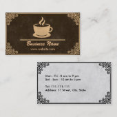  koffiewinkel visitekaartje (Voorkant / Achterkant)