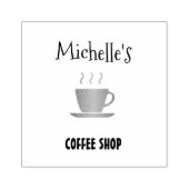 Koffiewinkel, warm bekersilhouet 	rubberstempel (Afrduk)
