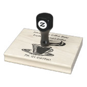 Koffiewinkelbekertje, 4x5 	rubberstempel (Stempel)