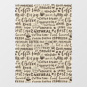 Koffiewinkelvensternummers, moderne raamkoeling raamsticker (Vel)