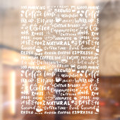 Koffiewinkelvensternummers, moderne raamsticker (Vel 2)